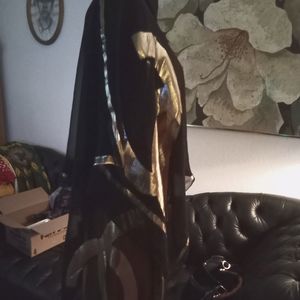 Chanel black and silver beautiful scarf